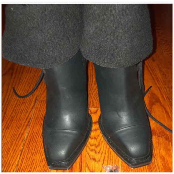 GX Black 'Tribe' Foldover Cuff Boots Size 8 - Picture 2 of 5